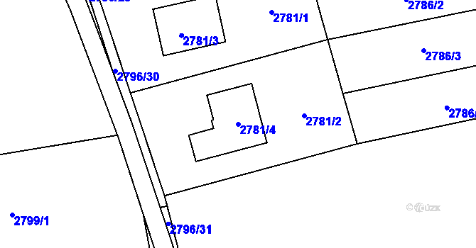 Parcela st. 2781/4 v KÚ Horní Suchá, Katastrální mapa