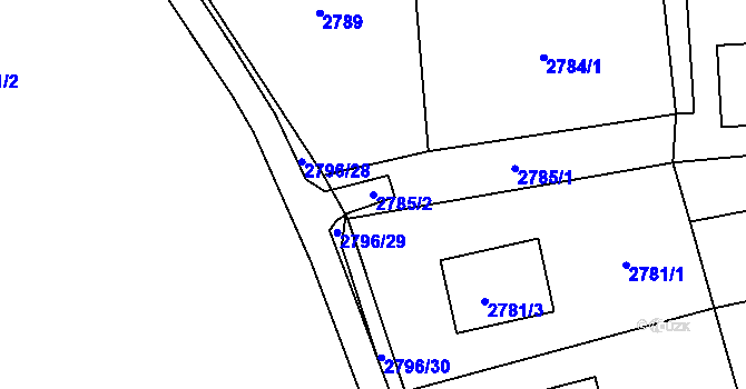 Parcela st. 2785/2 v KÚ Horní Suchá, Katastrální mapa