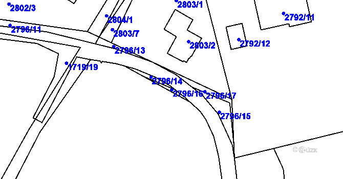 Parcela st. 2796/16 v KÚ Horní Suchá, Katastrální mapa