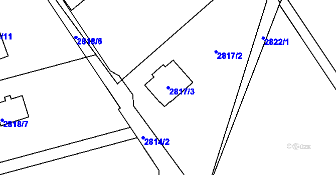 Parcela st. 2817/3 v KÚ Horní Suchá, Katastrální mapa