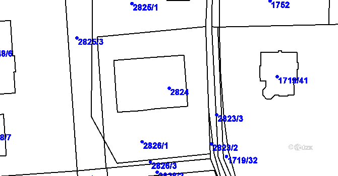 Parcela st. 2824 v KÚ Horní Suchá, Katastrální mapa