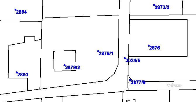 Parcela st. 2879/1 v KÚ Horní Suchá, Katastrální mapa
