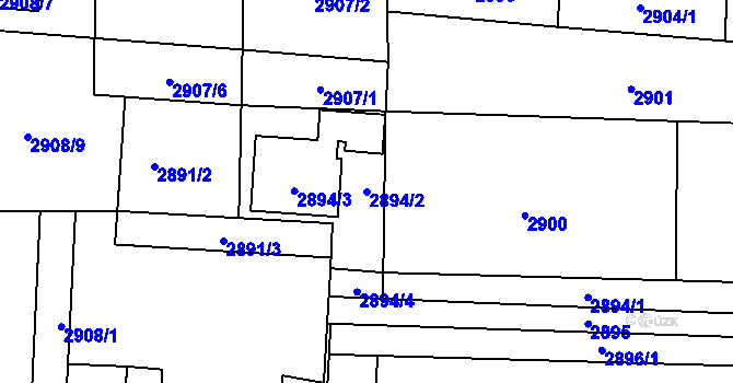 Parcela st. 2894/2 v KÚ Horní Suchá, Katastrální mapa