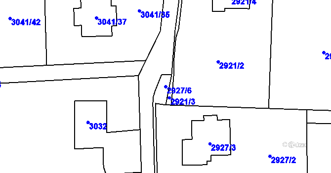 Parcela st. 2927/6 v KÚ Horní Suchá, Katastrální mapa