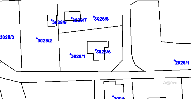 Parcela st. 3028/5 v KÚ Horní Suchá, Katastrální mapa