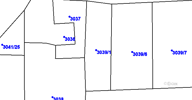 Parcela st. 3039/1 v KÚ Horní Suchá, Katastrální mapa