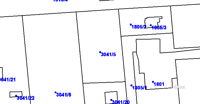 Parcela st. 3041/5 v KÚ Horní Suchá, Katastrální mapa