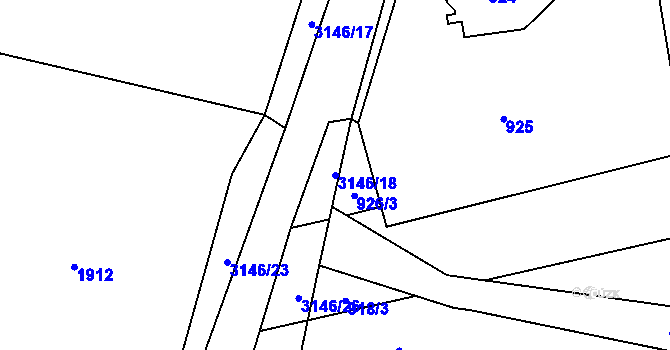 Parcela st. 3146/18 v KÚ Horní Suchá, Katastrální mapa