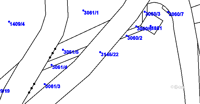 Parcela st. 3146/22 v KÚ Horní Suchá, Katastrální mapa