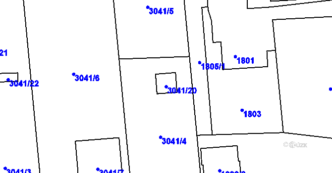 Parcela st. 3041/20 v KÚ Horní Suchá, Katastrální mapa