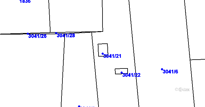Parcela st. 3041/21 v KÚ Horní Suchá, Katastrální mapa