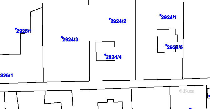 Parcela st. 2924/4 v KÚ Horní Suchá, Katastrální mapa