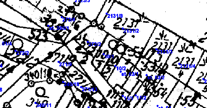 Parcela st. 10/1 v KÚ Horní Štěpánov, Katastrální mapa