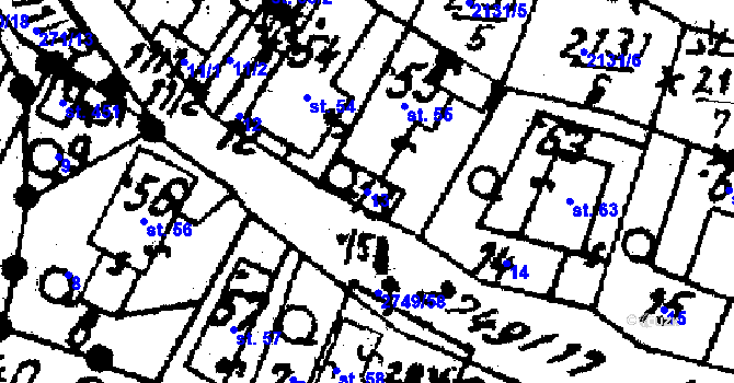 Parcela st. 13 v KÚ Horní Štěpánov, Katastrální mapa
