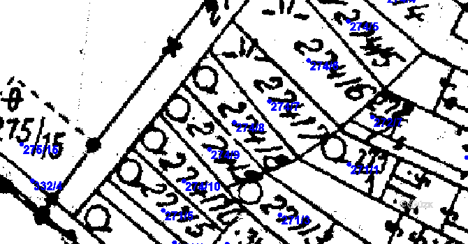 Parcela st. 274/8 v KÚ Horní Štěpánov, Katastrální mapa