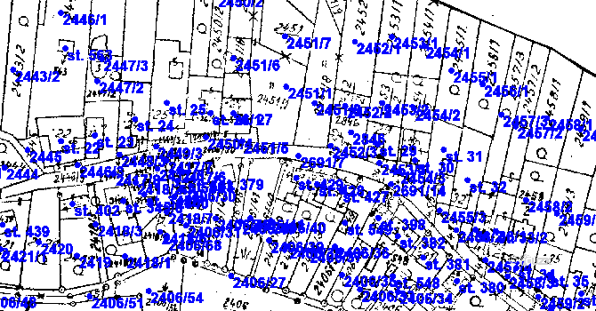 Parcela st. 2691/7 v KÚ Horní Štěpánov, Katastrální mapa