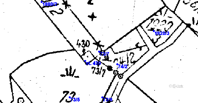 Parcela st. 73/7 v KÚ Horní Štěpánov, Katastrální mapa