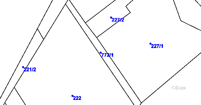 Parcela st. 772/1 v KÚ Horní Tošanovice, Katastrální mapa