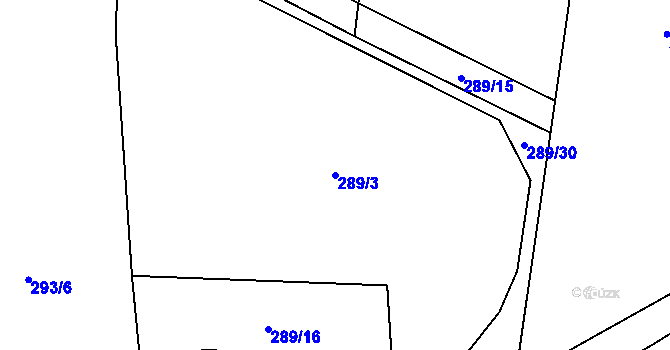 Parcela st. 289/3 v KÚ Horní Tošanovice, Katastrální mapa