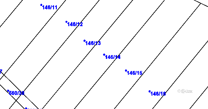 Parcela st. 146/14 v KÚ Vacenovice, Katastrální mapa