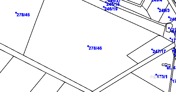 Parcela st. 278/46 v KÚ Vacenovice, Katastrální mapa