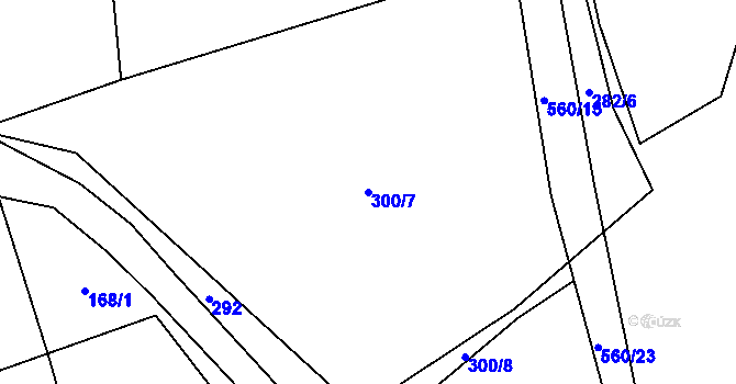 Parcela st. 300/7 v KÚ Vacenovice, Katastrální mapa