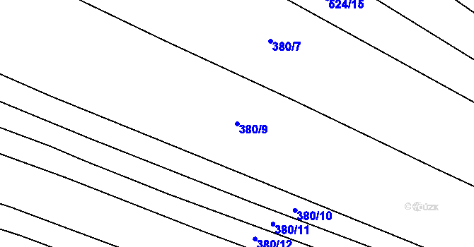 Parcela st. 380/9 v KÚ Vacenovice, Katastrální mapa