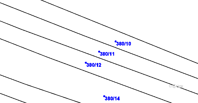 Parcela st. 380/11 v KÚ Vacenovice, Katastrální mapa