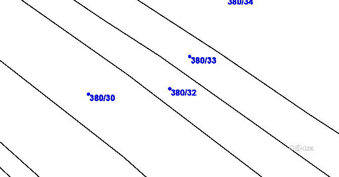 Parcela st. 380/32 v KÚ Vacenovice, Katastrální mapa