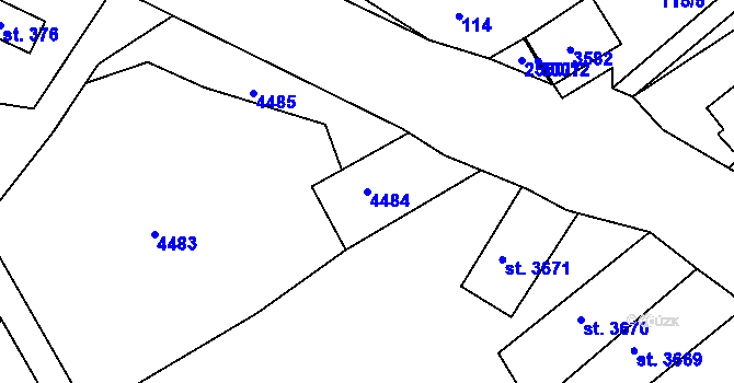 Parcela st. 4484 v KÚ Horní Věstonice, Katastrální mapa