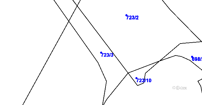 Parcela st. 723/3 v KÚ Horní Vilémovice, Katastrální mapa