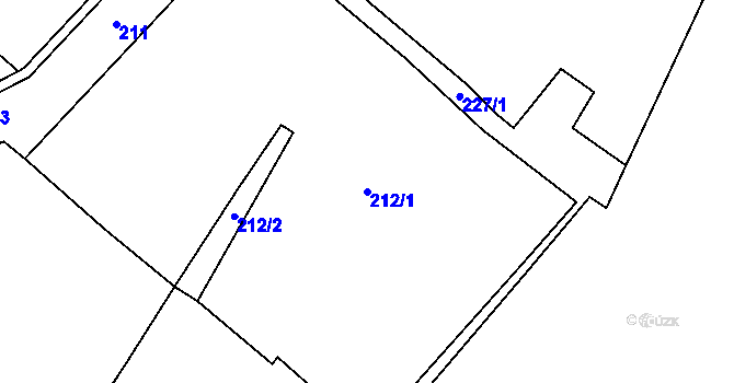 Parcela st. 212/1 v KÚ Březová Lada, Katastrální mapa