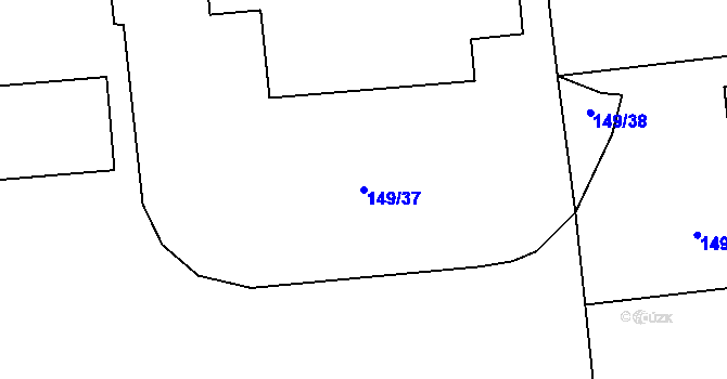 Parcela st. 149/37 v KÚ Horoměřice, Katastrální mapa