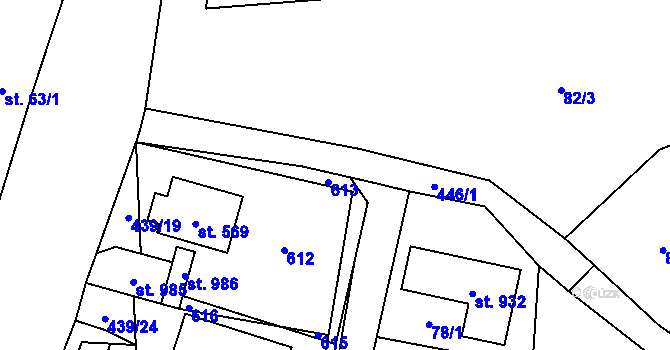 Parcela st. 66/6 v KÚ Horoměřice, Katastrální mapa