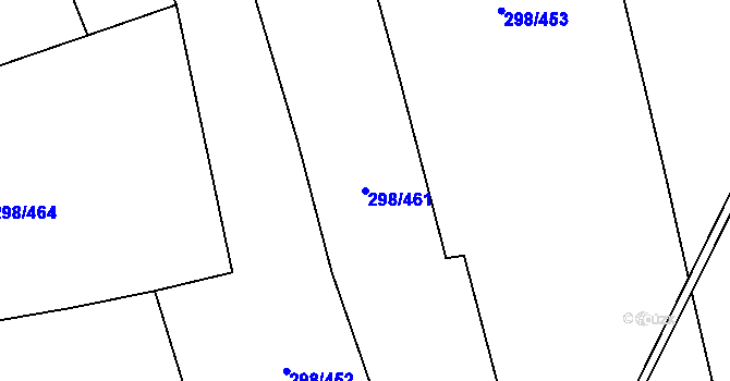 Parcela st. 298/461 v KÚ Horoměřice, Katastrální mapa