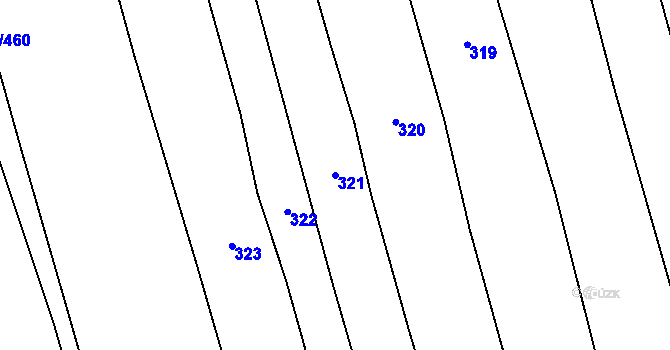 Parcela st. 321 v KÚ Horoměřice, Katastrální mapa