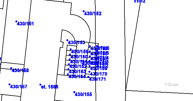 Parcela st. 472/5 v KÚ Horoměřice, Katastrální mapa