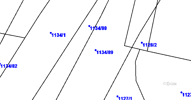 Parcela st. 1134/89 v KÚ Horosedly, Katastrální mapa