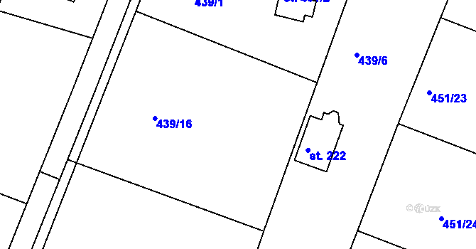 Parcela st. 656 v KÚ Horoušany, Katastrální mapa