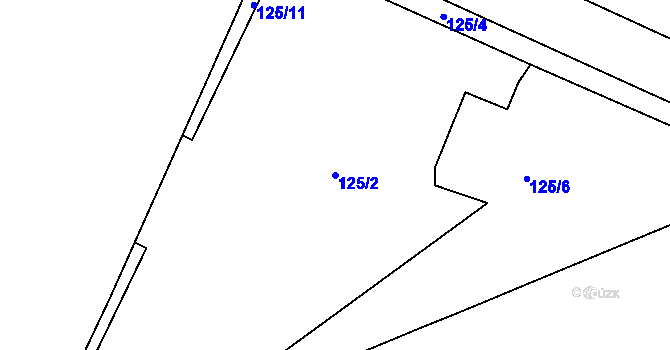 Parcela st. 125/2 v KÚ Horoušany, Katastrální mapa