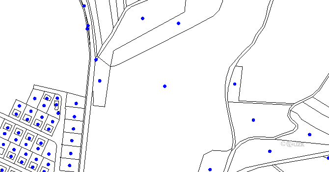 Parcela st. 233/1 v KÚ Horoušany, Katastrální mapa