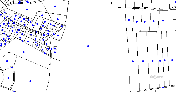 Parcela st. 411/1 v KÚ Horoušany, Katastrální mapa