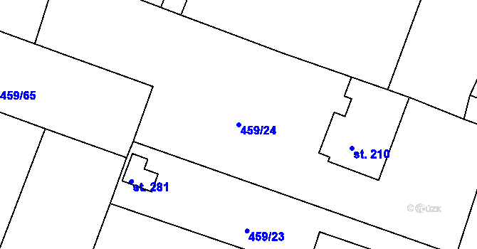 Parcela st. 459/24 v KÚ Horoušany, Katastrální mapa