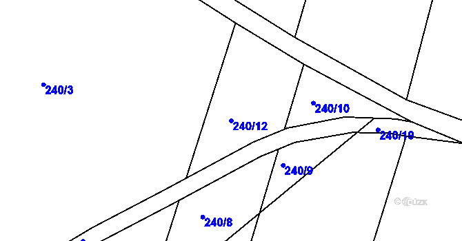 Parcela st. 240/12 v KÚ Horoušany, Katastrální mapa