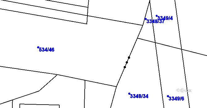 Parcela st. 534/47 v KÚ Horoušany, Katastrální mapa