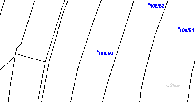 Parcela st. 108/50 v KÚ Horoušany, Katastrální mapa