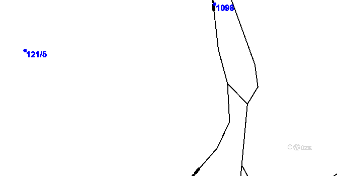 Parcela st. 121/15 v KÚ Horoušany, Katastrální mapa