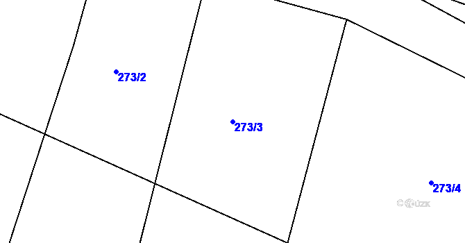 Parcela st. 273/3 v KÚ Horoušany, Katastrální mapa