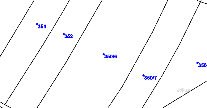 Parcela st. 350/6 v KÚ Horoušany, Katastrální mapa