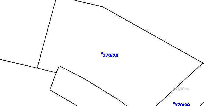 Parcela st. 370/28 v KÚ Horoušany, Katastrální mapa